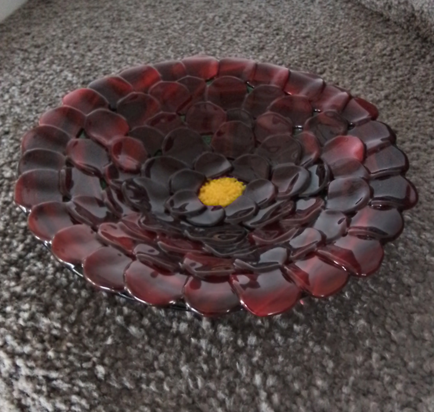 Dark Red Camilla Art Glass Bowl