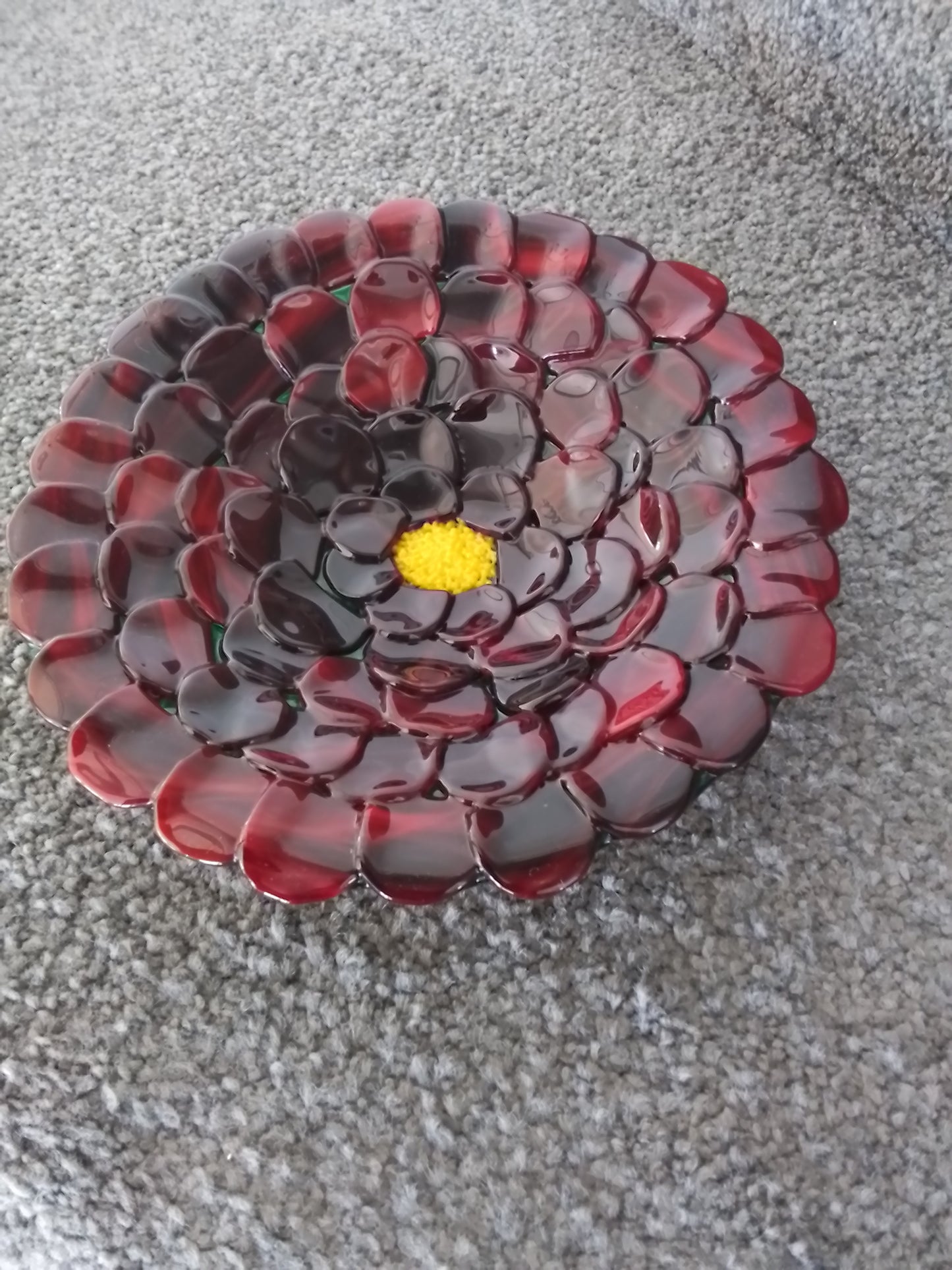Dark Red Camilla Art Glass Bowl