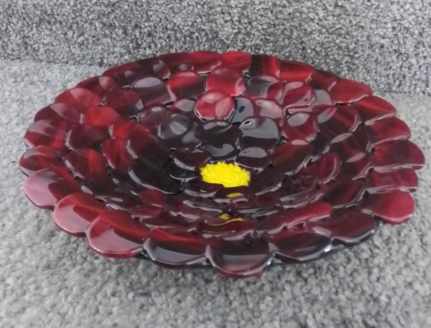 Dark Red Camilla Art Glass Bowl