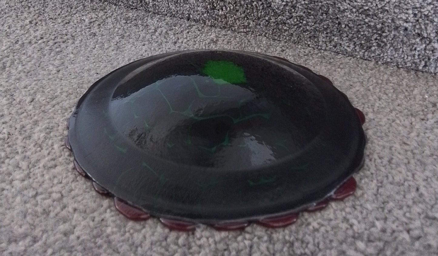 Dark Red Camilla Art Glass Bowl