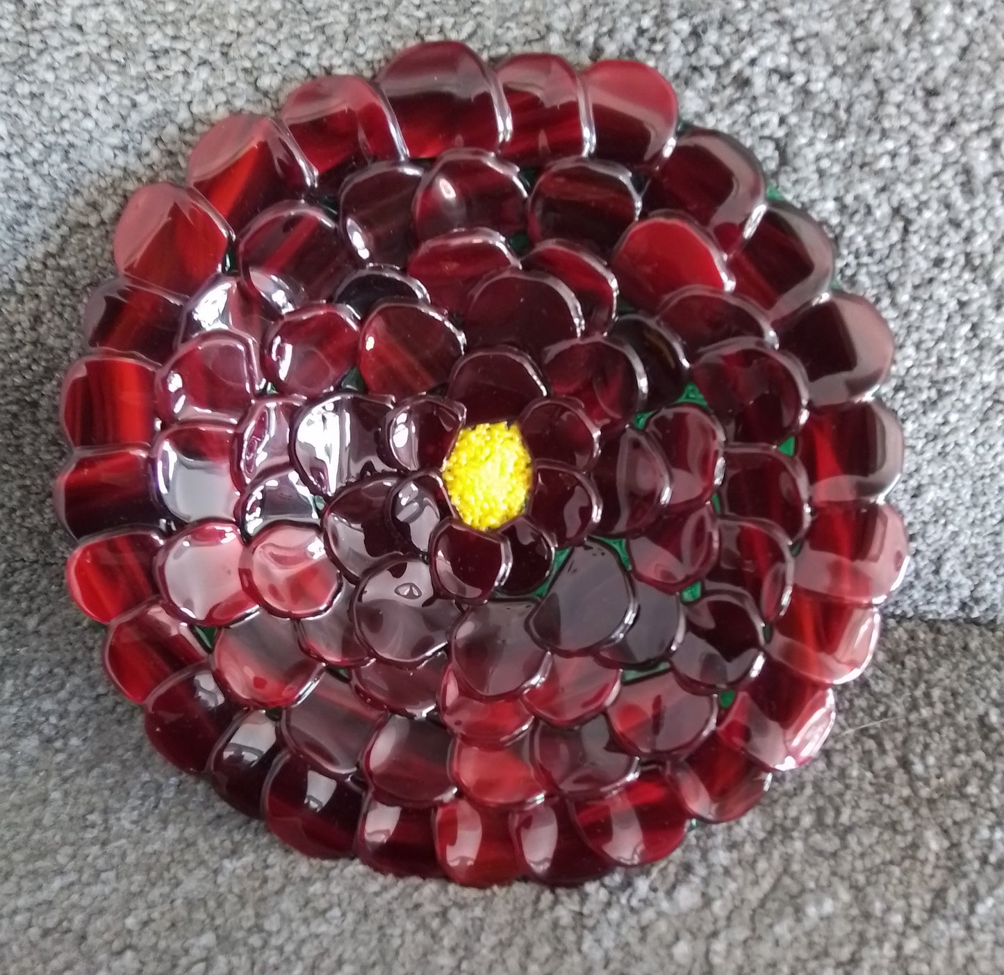 Dark Red Camilla Art Glass Bowl