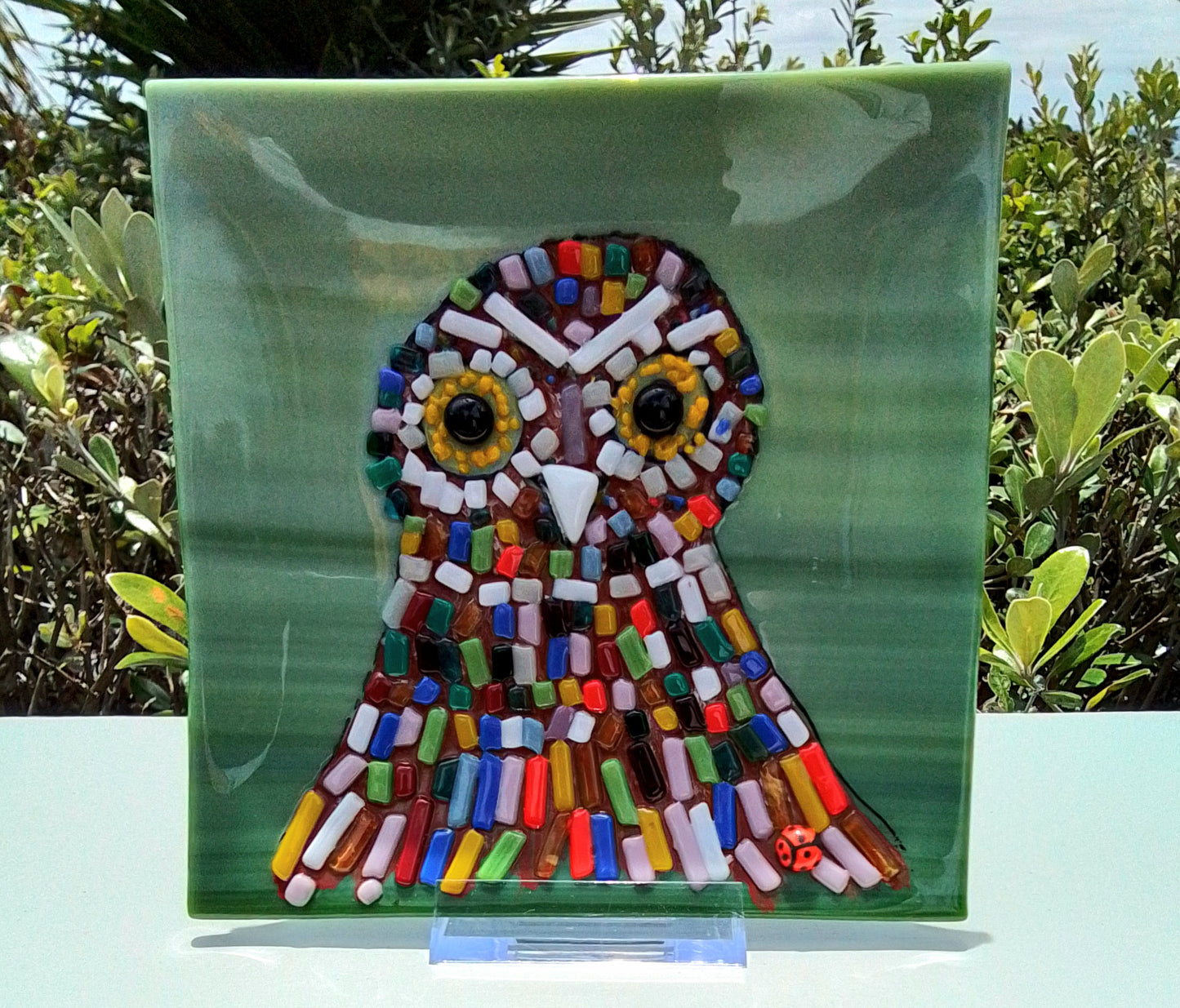 Multicolored Owl Dish