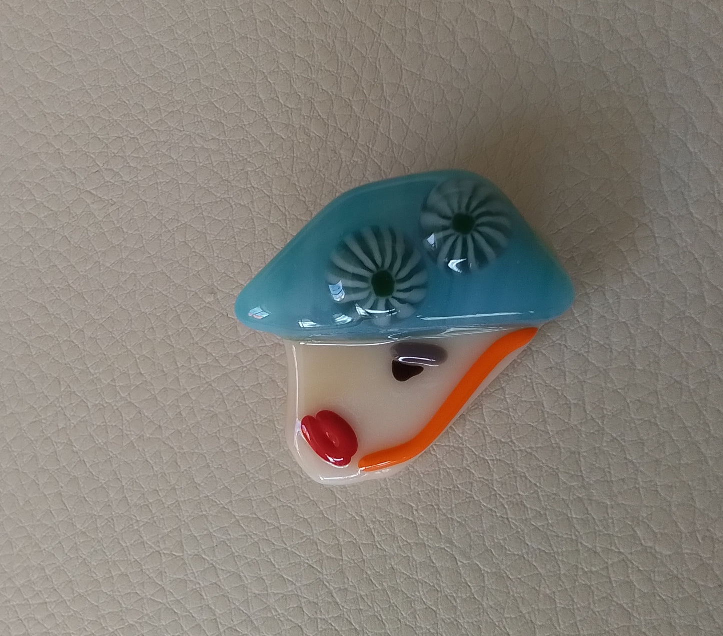 Lady in Hats- flower hat  Brooch