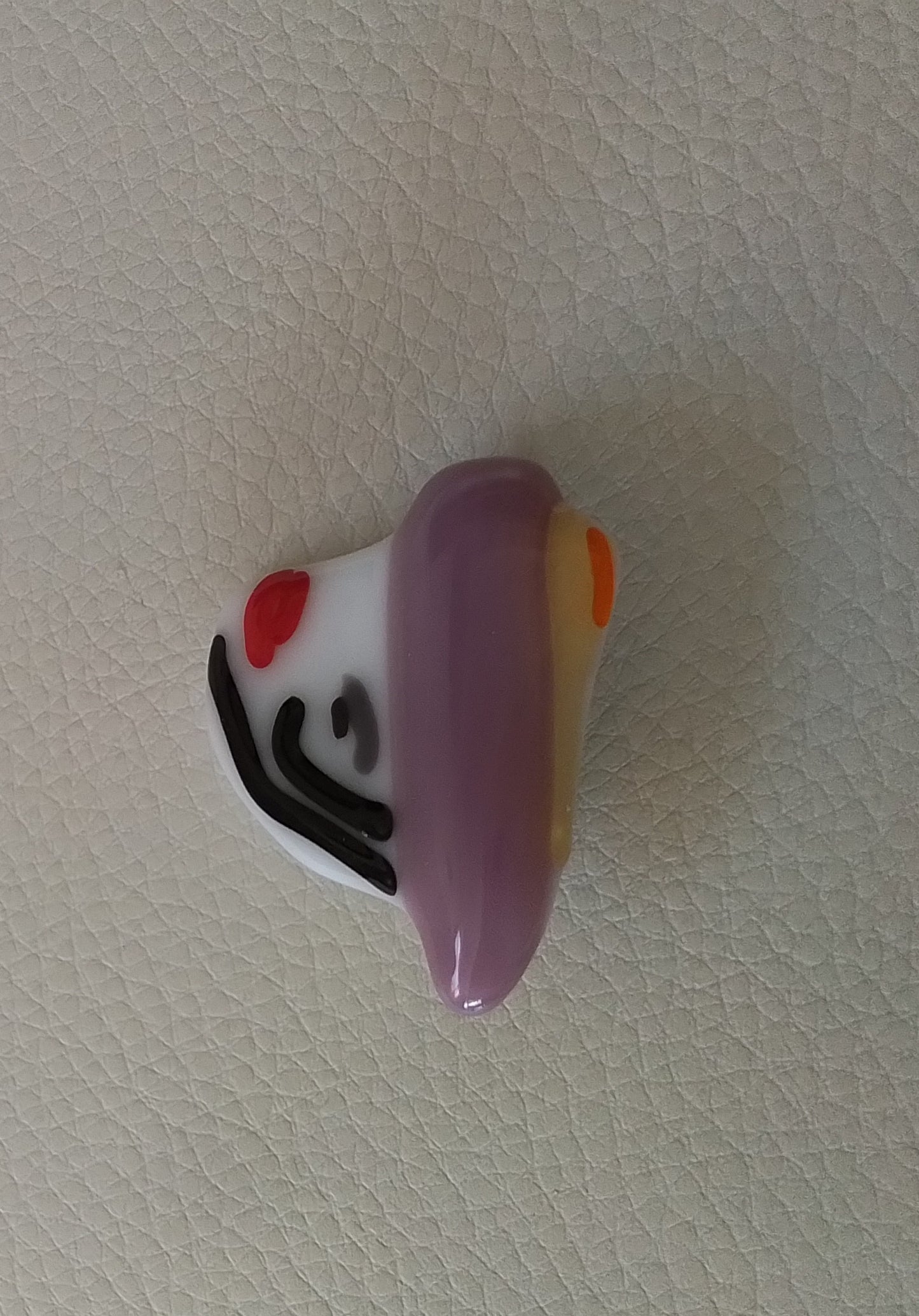 Ladies in Hats Brooch.  Mauve Hat