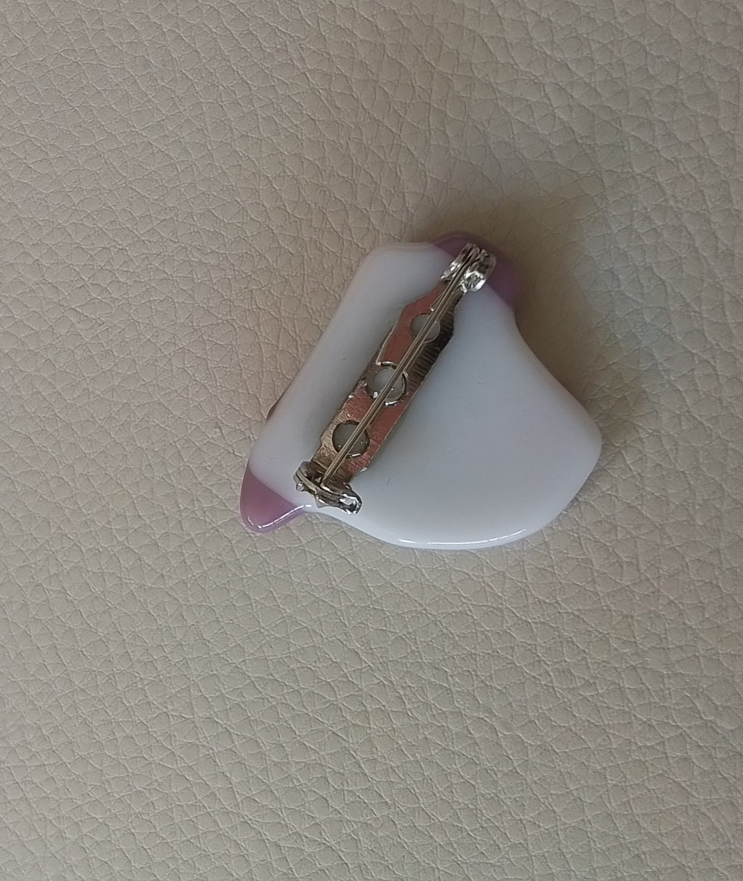 Ladies in Hats Brooch.  Mauve Hat