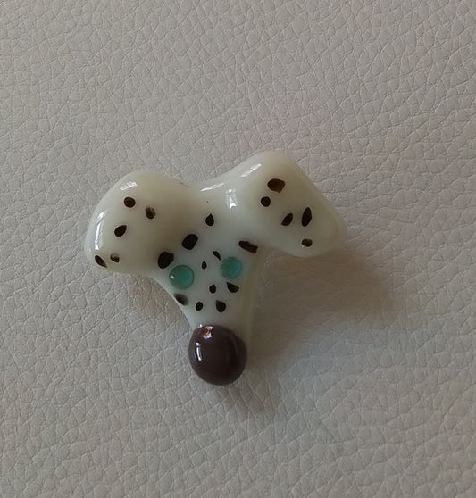 White Spotty Dog Brooch