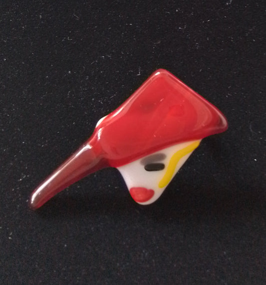 Ladies in Hats Brooch. Red Hat