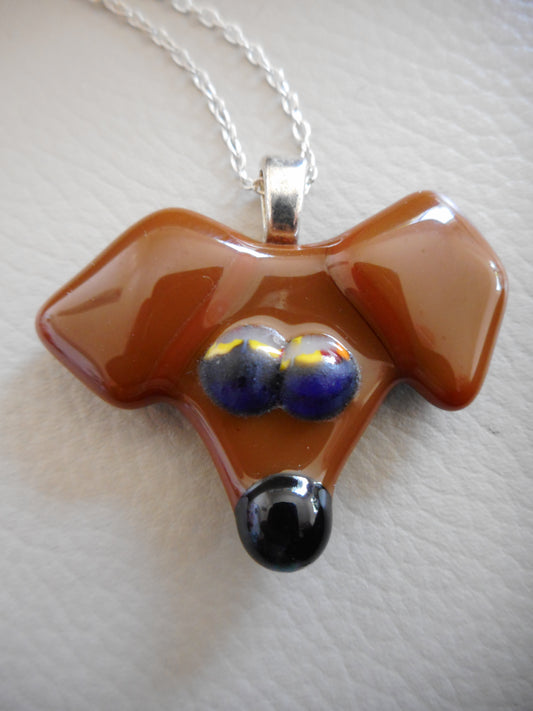 Handmade Glass Dachshund Pendant
