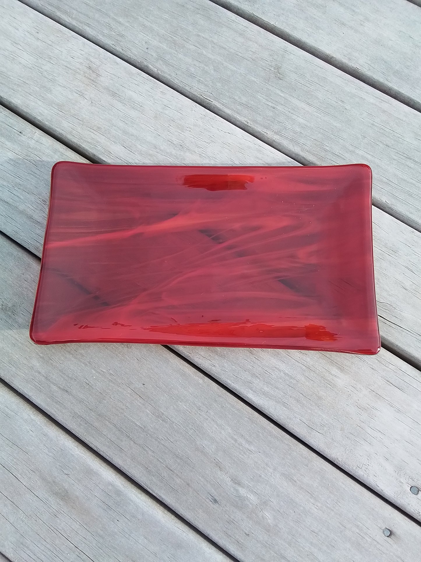 Large Red and Opal Red Dish