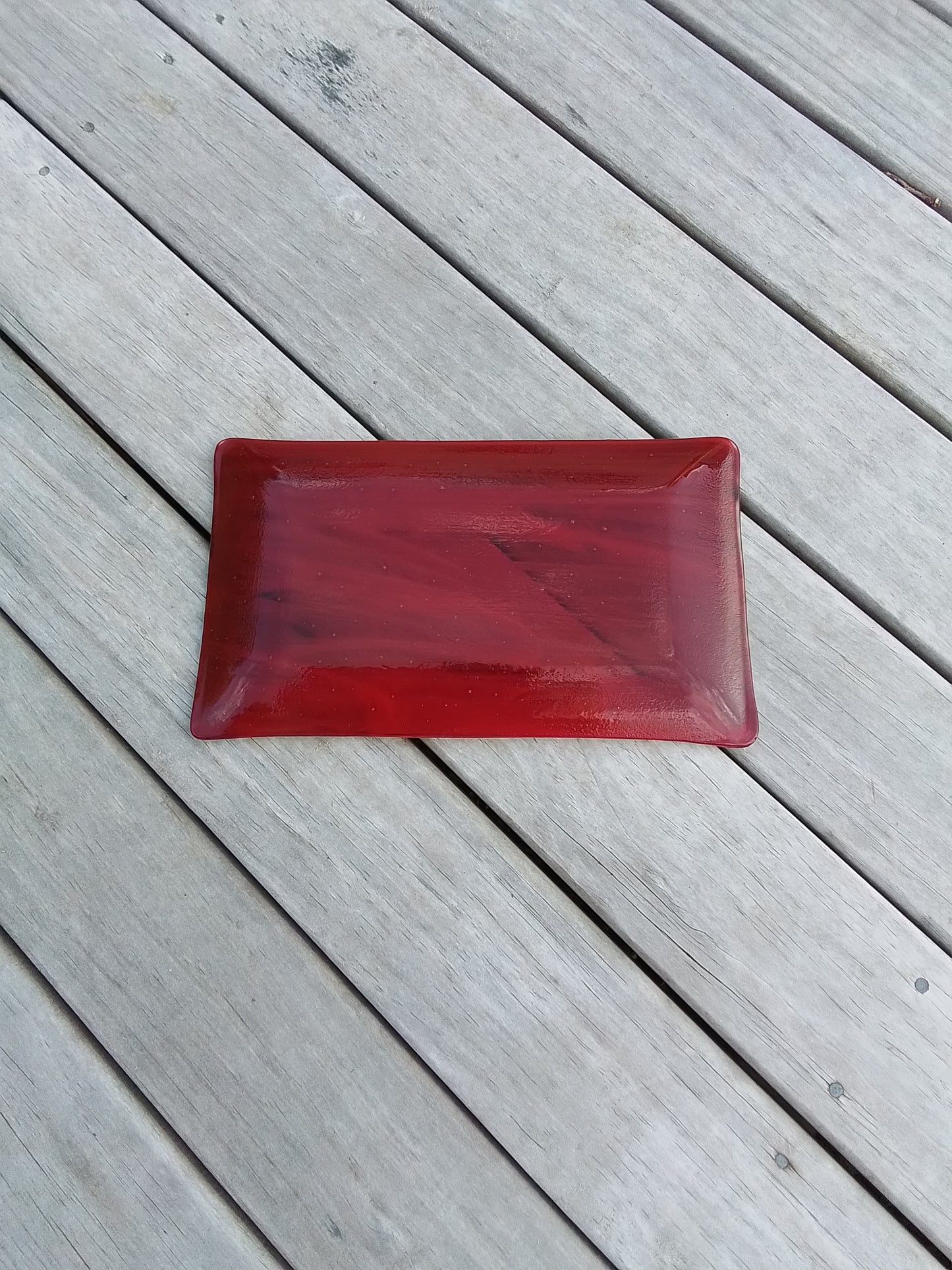 Large Red and Opal Red Dish