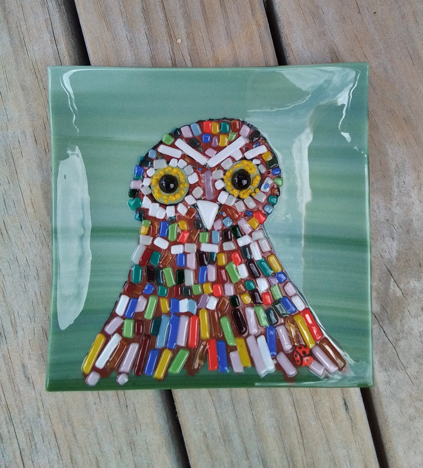 Multicolored Owl Dish