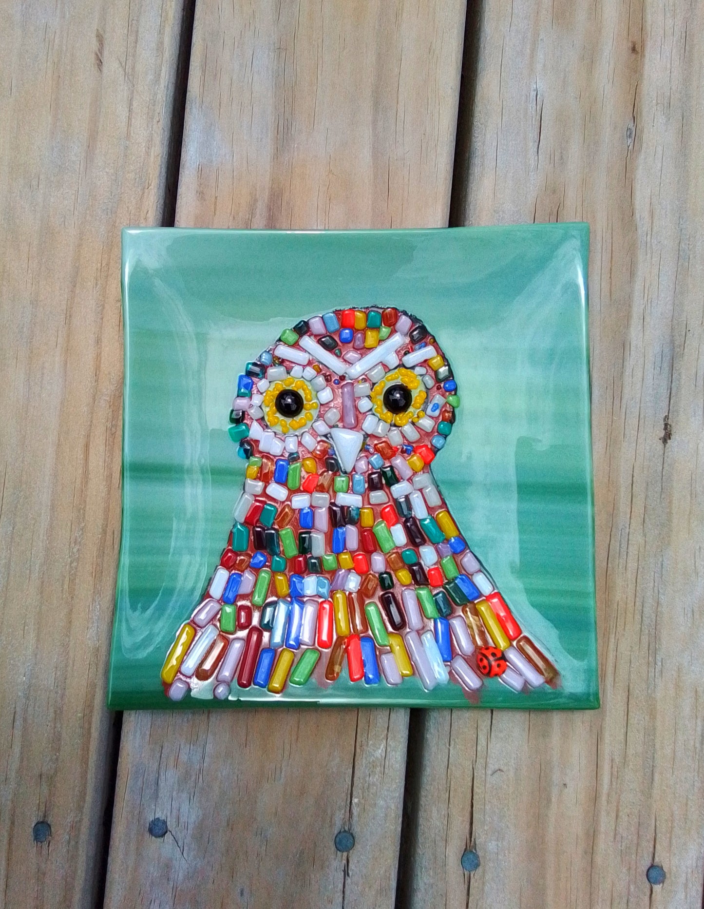 Multicolored Owl Dish