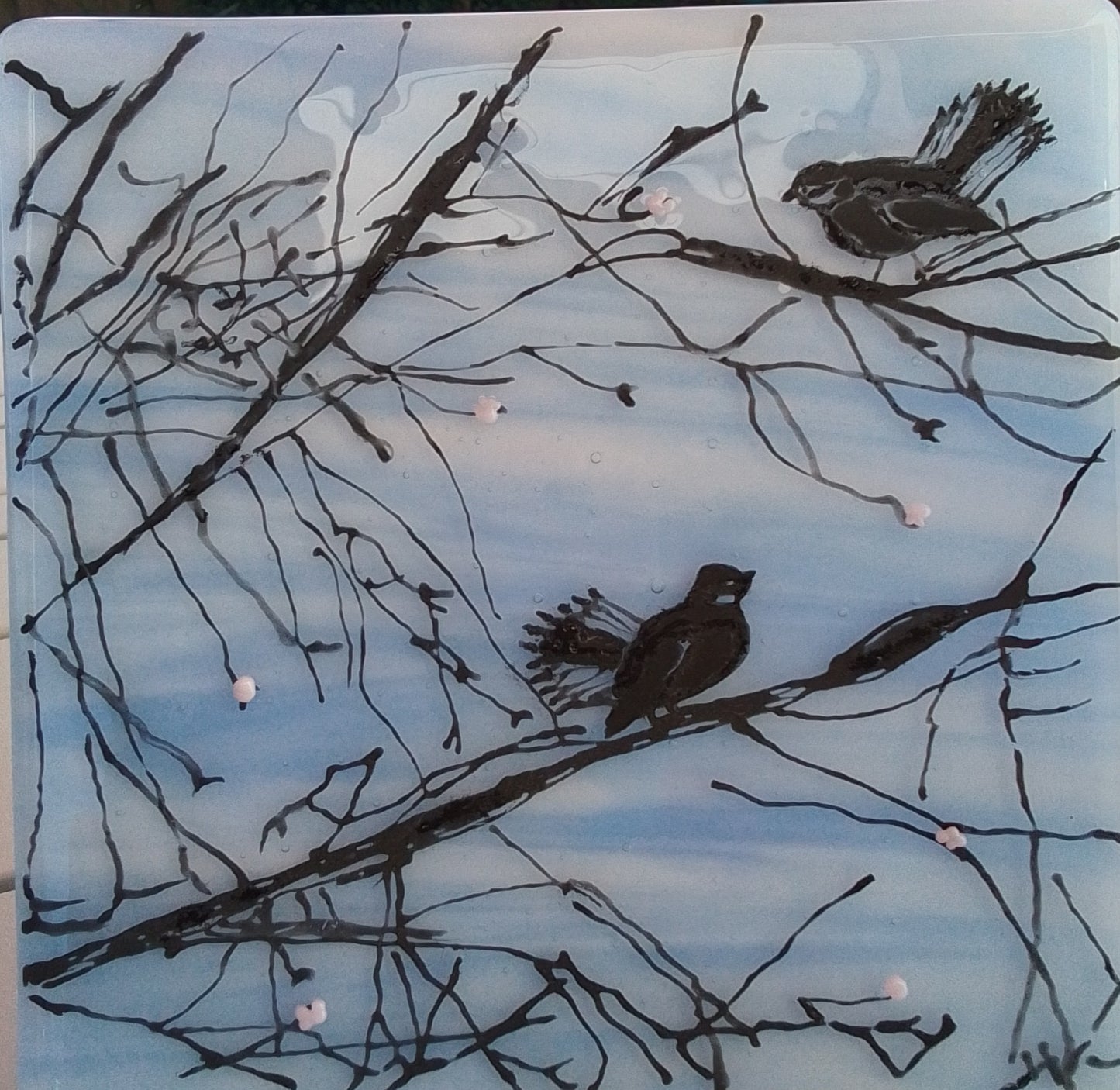 Early Spring. Fused Glass