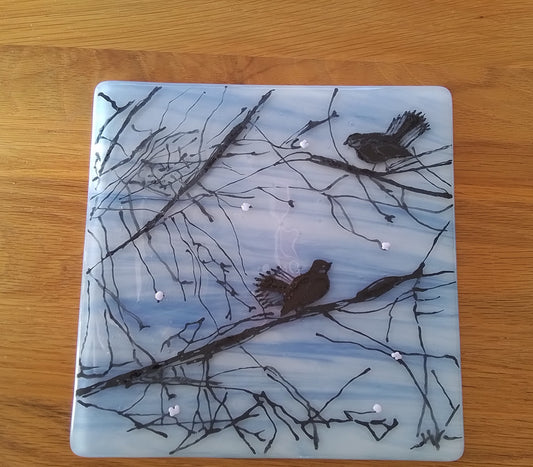 Early Spring. Fused Glass